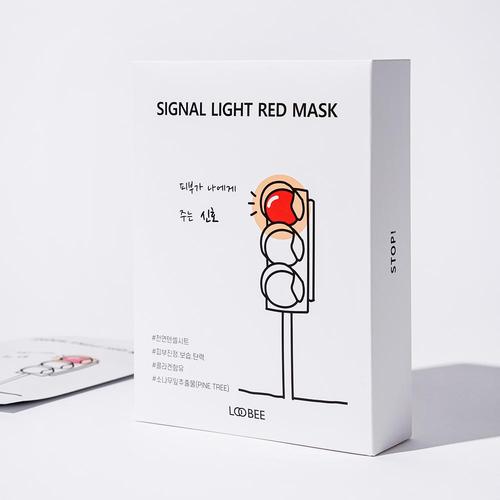 루비 신호등 마스크팩 / SIGNAL LIGHT RED MASK PACK 25ml x 10매